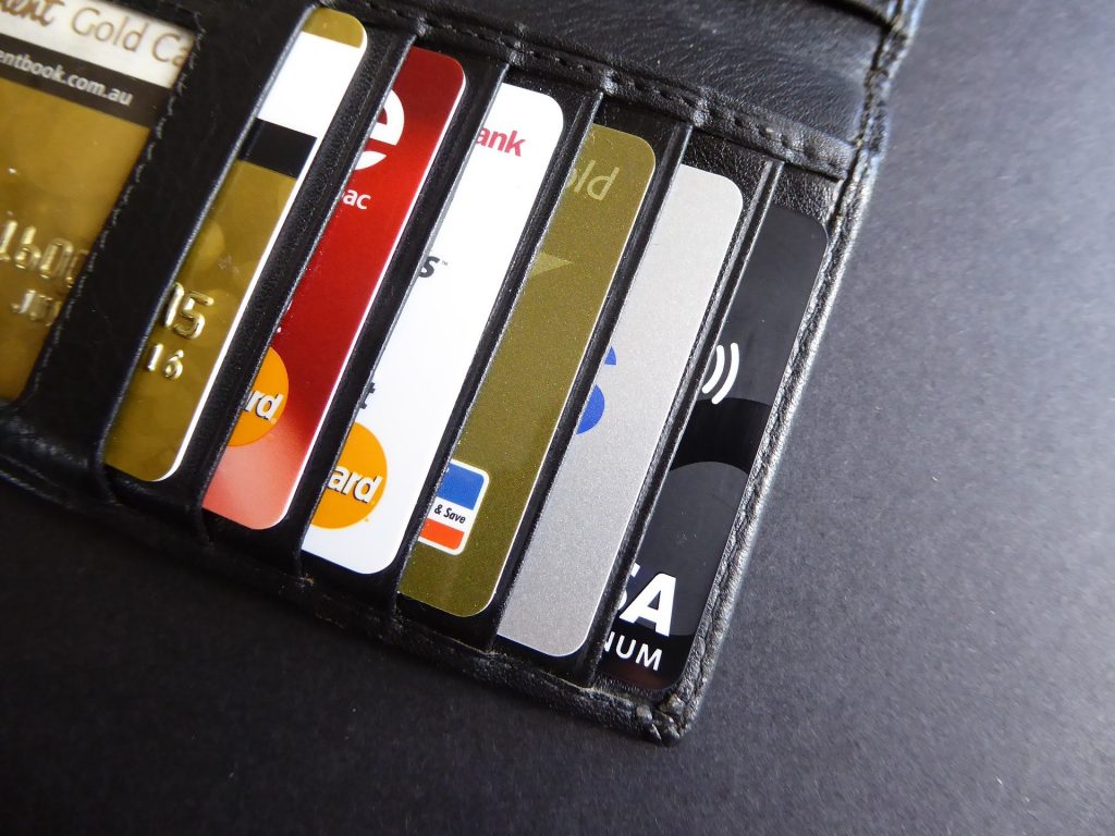 Credit cards in wallet